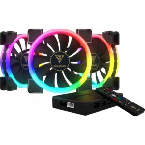 Ventilator Gamdias Aeolus M1 1403R 3 Fan Pack RGB, Open Box