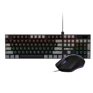 Kit gaming Gamdias Hermes E6 Elite negru iluminare Rainbow