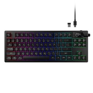 Tastatura gaming mecanica Bluetooth cu si fara fir Gamdias Hermes M7 Hybrid neagra iluminare RGB