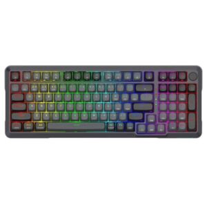 Tastatura gaming mecanica Bluetooth cu si fara fir Redragon Bragi Pro neagra cu gri