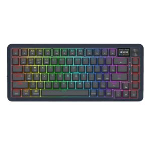 Tastatura gaming mecanica Bluetooth cu si fara fir Redragon Flekact Pro neagra iluminare RGB
