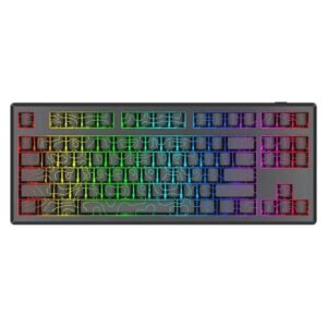 Tastatura gaming mecanica Bluetooth cu si fara fir Redragon Uranus 87 Pro neagra iluminare RGB