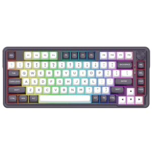 Tastatura gaming mecanica Bluetooth si cu fir Redragon Finke neagra cu alb iluminare RGB