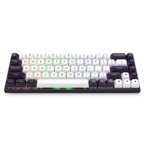 Tastatura gaming mecanica Redragon Irelia neagra cu alb iluminare RGB switch-uri magnetice roz