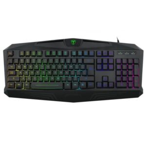 Tastatura gaming T-Dagger Tanker neagra iluminare rainbow