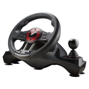 Volan gaming FlashFire Force Wheel negru cu rosu