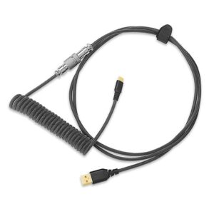 Cablu pentru tastatura Redragon Coiled Aviator USB-C negru